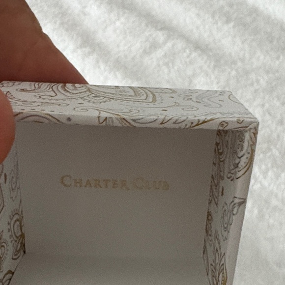 Charter Club Gold Plated Ring with Brown Stone - Picture 2 of 3